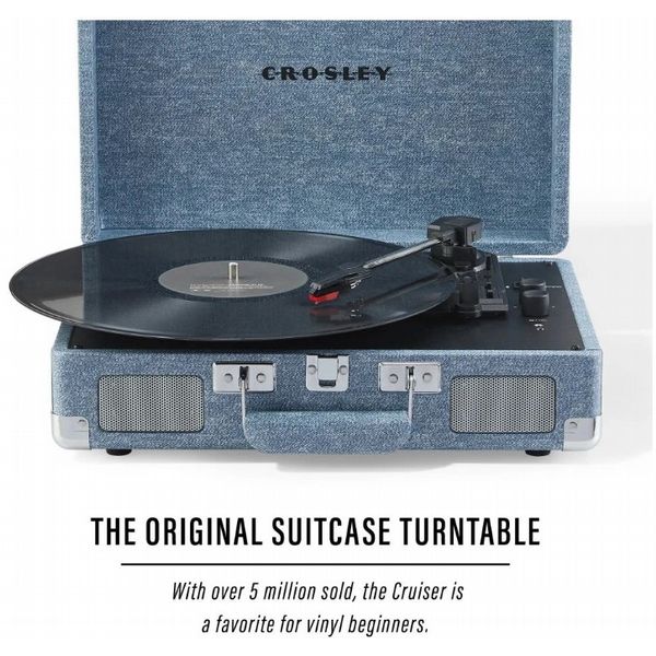Crosley Cruiser Plus Portable Turntable Washed Demin