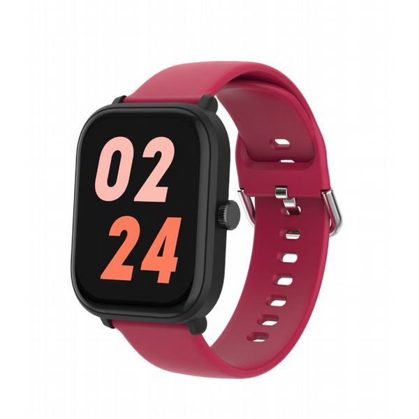 Entity Aero Smartwatch Black with Berry And Lilac Silicone Straps