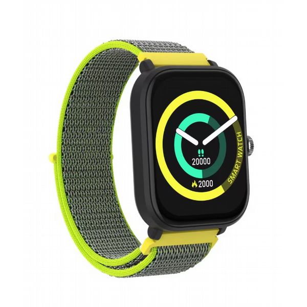 Entity Aero Smartwatch Yellow Nylon with Black Strap