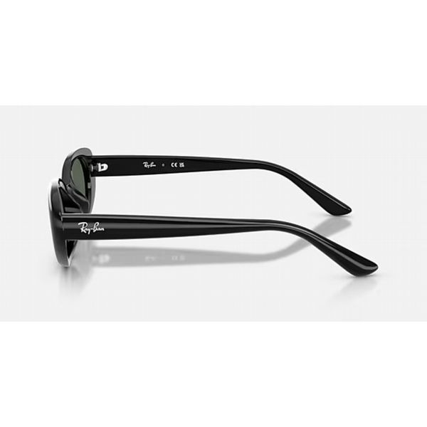 Rayban�RB4441D�Unisex Black with Green Lens Sunglasses