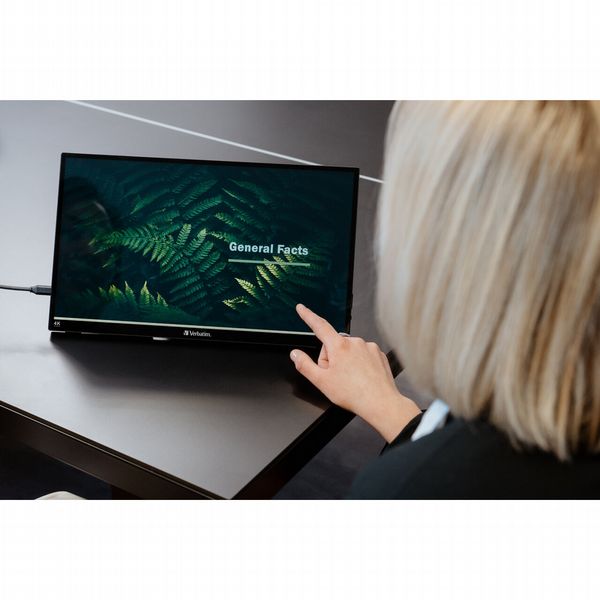 Verbatim Pmt-15 4K Portable Touchscreen Monitor 15.6\