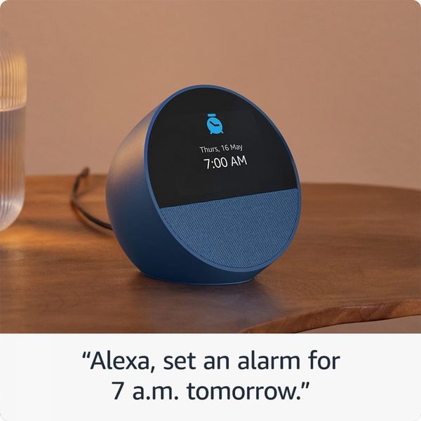 All-New Echo Spot Smart Alarm Clock Ocean Blue