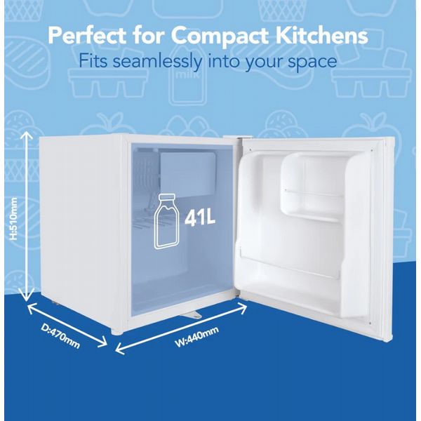 Igenix 41L Table Top Fridge With Lock White