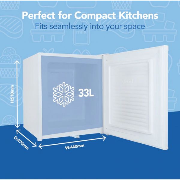 Igenix 3L Table Top Freezer With Lock White