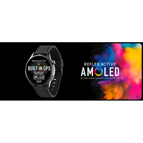 Reflex Active Series 45 Amoled Gps Smart Calling - Black Strap