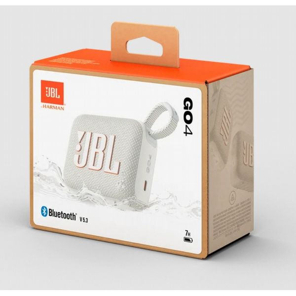 JBL Go 4 Portable Speaker, White