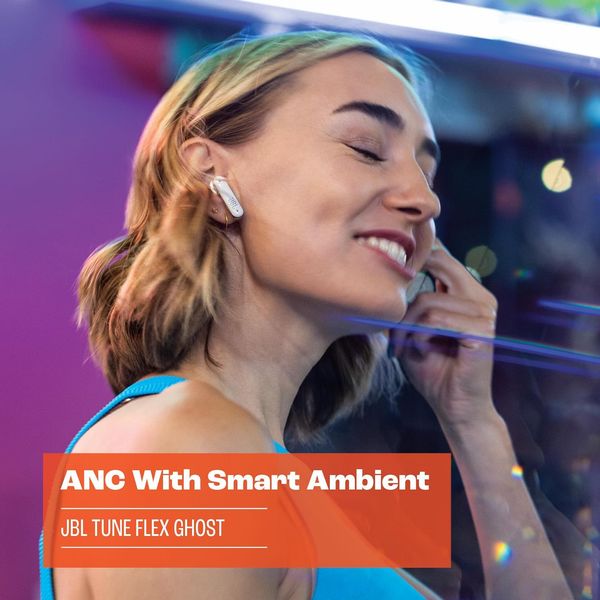 JBL Tune Flex Ghost - White