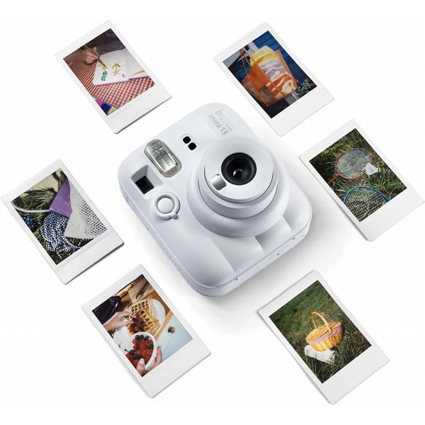 Fuji Instax Mini 13 Clay White and 20 Shot Film Bundle