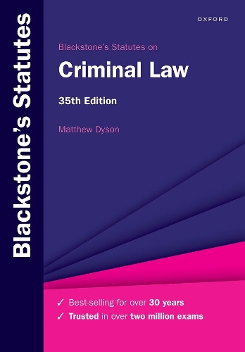 Blackstone's Statutes on Criminal Law (PDF eBook)