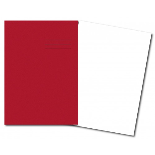 A4 Exercise Jotter BlankRed 80 pages