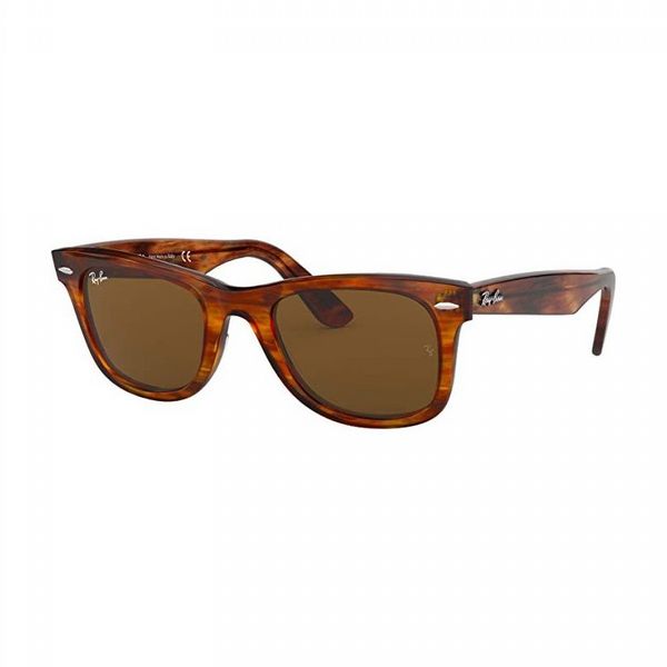Rayban Wayfarer Striped Havana with Brown Lens