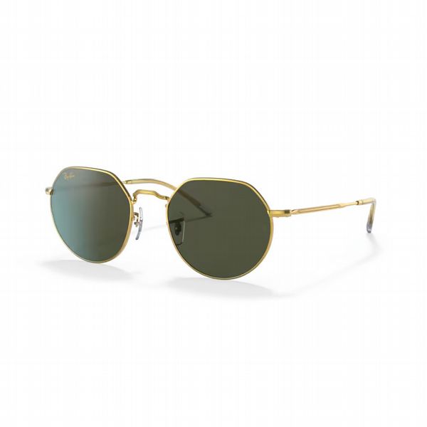 Rayban Jack Gold With Green Lens