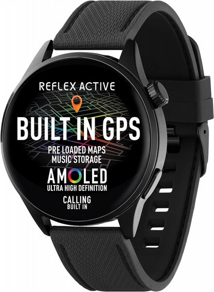 Reflex Active Series 45 Amoled Gps Smart Calling - Black Strap
