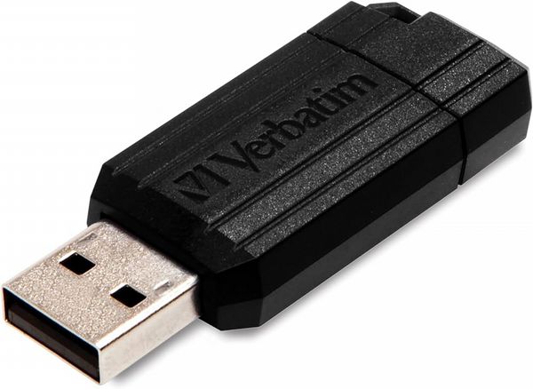 Verbatim 16GB Black Pinstripe USB Drive 49063