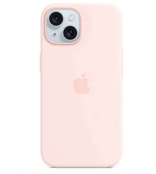 Apple Case for iPhone 15 Silicone with MagSafe - Light Pink (New)