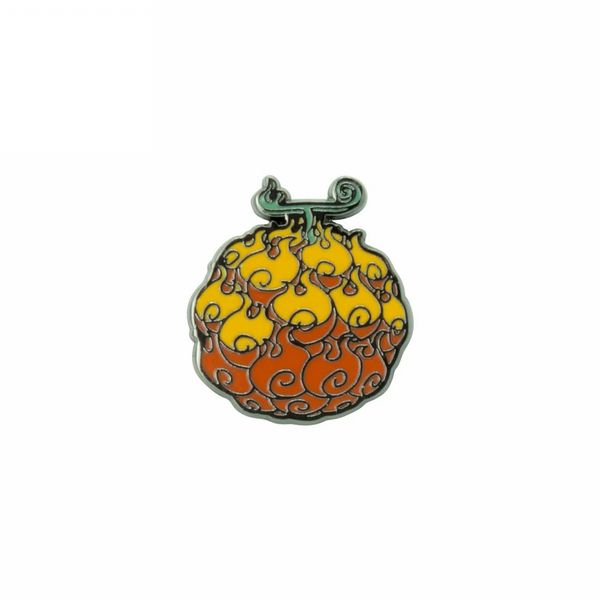 One Piece Flame Flame Fruit Pin Badge
