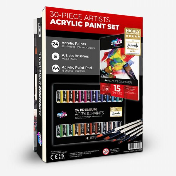 Zieler : Artists Acrylic Complete Paint Set : Set of 30