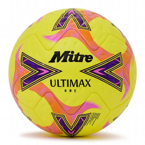 Mitre Ultimax One Football Yellow/Orange/Purple - 5